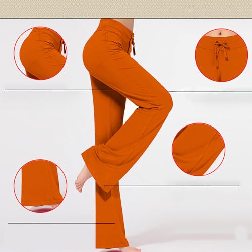 Women's Yoga Pants 2025 High Waist Workout Wide Leg Yoga Pants Lounge Running Drawstring Waist Flare Leggings