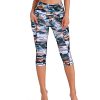 Women's High Waisted Yoga Capris with Pockets, Tummy Control Non See Through Workout Athletic Running Capri Leggings