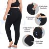 Plus Size Leggings for Women with Pockets-Stretchy XL-5XL Yoga Pants Tummy Control High Waist Workout Leggings