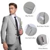 41yBcoVP5sL.jpg Men's Linen Suit 2 Piece Slim Fit Summer Beach Wedding Dress Tux Prom Suit Blazer Jacket and Pants