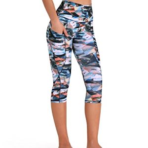 Women's High Waisted Yoga Capris with Pockets, Tummy Control Non See Through Workout Athletic Running Capri Leggings