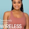 Women's 360 Stretch Longline Sport, Comfortable Wireless Bras, Seamless Full-Coverage for a Natural Shape