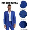 41zbqGL-iaL.jpg Men's Suit Slim Fit 2 Piece Prom Suits Two Button Jacket Pants Tuxedo Formal Wedding Dinner Business