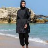 5135JtwRtiL.jpg Islamic Long Sleeve Swimsuits for Women Modest Muslim 4 PCS | Full Cover Rash Guard Burkini | Arabic Swimwear