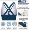 Sports Bra for Women, Medium-High Support Criss-Cross Back Strappy Padded Sports Bras Supportive Workout Tops