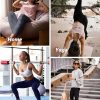 4 Pack Leggings for Women with Pockets- High Waisted Tummy Control for Workout Running Capri Yoga Pants