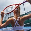 51SNCFEW0CL.jpg Strappy Sports Bra for Women Sexy Crisscross Back Light Support Yoga Bra with Removable Cups