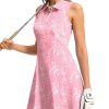 Women's Tennis Golf Dress with Shorts Pickleball Exercise Workout Athletic Dresses for Women with Zipper Pockets