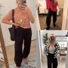 Womens Baggy Wide Leg Pants Casual Elastic Waisted Palazzo Harem Pants with Pockets