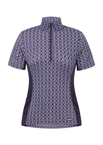 51bYG22-HmL.jpg Women's Breeze Ice Fil Short Sleeve Horse Riding Shirt – Ultra-Lightweight Cooling Equestrian Top, Great for Summer