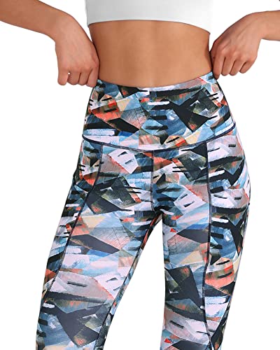 Women's High Waisted Yoga Capris with Pockets, Tummy Control Non See Through Workout Athletic Running Capri Leggings