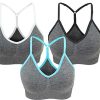 51jbWhMPeL.jpg Women's Cross Back Sport Bras,Adjustable Straps Padded Criss Cross Cropped Bras for Yoga Workout Fitness