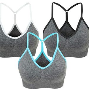 Women's Cross Back Sport Bras,Adjustable Straps Padded Criss Cross Cropped Bras for Yoga Workout Fitness