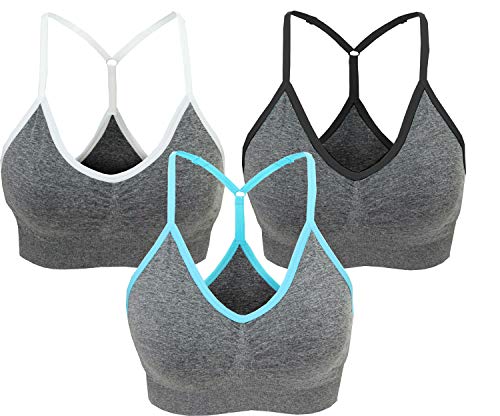 51jbWhMPeL.jpg Women's Cross Back Sport Bras,Adjustable Straps Padded Criss Cross Cropped Bras for Yoga Workout Fitness
