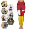 Flag of Netherlands and Germany Women's Yoga Pants Stretch Leggings with Pockets High Waist for Workout