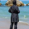 51tRuka49CL.jpg Islamic Long Sleeve Swimsuits for Women Modest Muslim 4 PCS | Full Cover Rash Guard Burkini | Arabic Swimwear