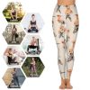 51vG24HeqIL.jpg Hoopoe Bird Watercolor Women's Yoga Pants Stretch Leggings with Pockets High Waist for Workout