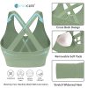 51vYpy84DiL.jpg Sports Bra for Women Padded Medium Support Criss Cross Strappy Bras Seamless High Impact Yoga Exercise Athletic Bras