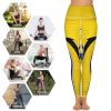 51vg0rLOfL.jpg Wooden Barbados Flag Women's Yoga Pants Stretch Leggings with Pockets High Waist for Workout