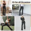 3 Packs Women's Flare Leggings with Pockets, Soft High Waisted Tummy Control Bootcut Workout Yoga Pants